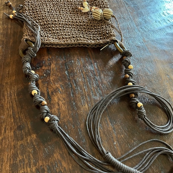 Brown raffia Shoulder Bag - Picture 9 of 9